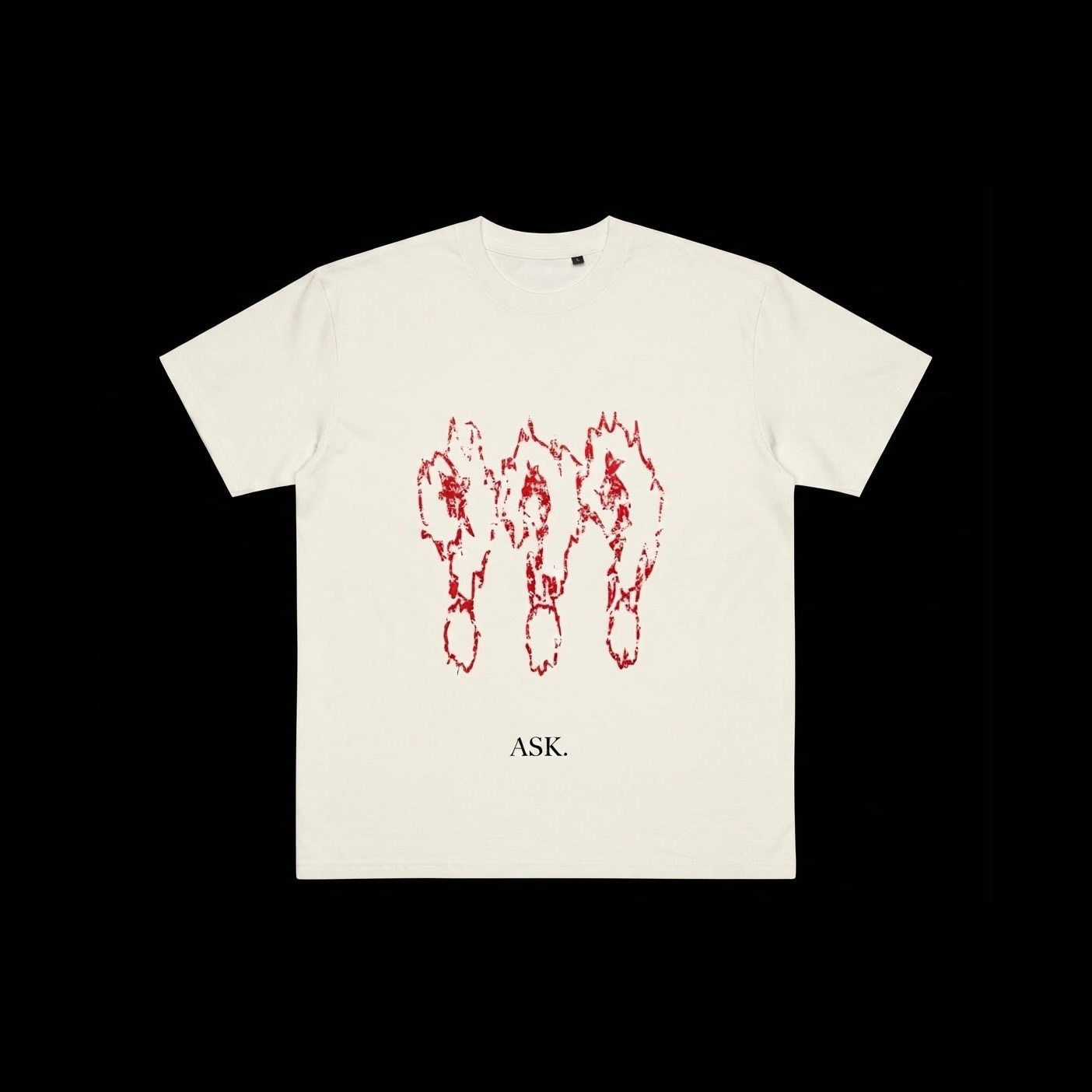 TEE « THE FORCED SMILER » WHITE — A?K UNIVERSE, streetwear Genève